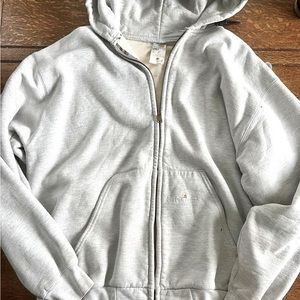 Carhartt Thermal Lined Heavy Hoodie K129ASH Men XL Gray Full Zip